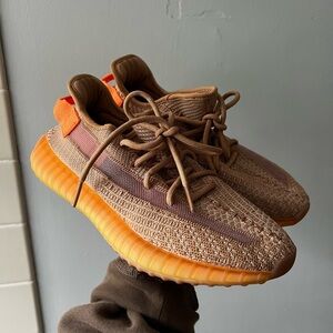 Yeezy Boost 350 V2 Clay Mens 7 Shoe Tan Brown Adidas Kanye West Athletic Sneaker
